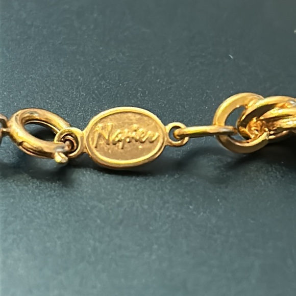 Vintage Napier Gold Tone Rope Bracelet 7.5’ - Picture 2 of 6